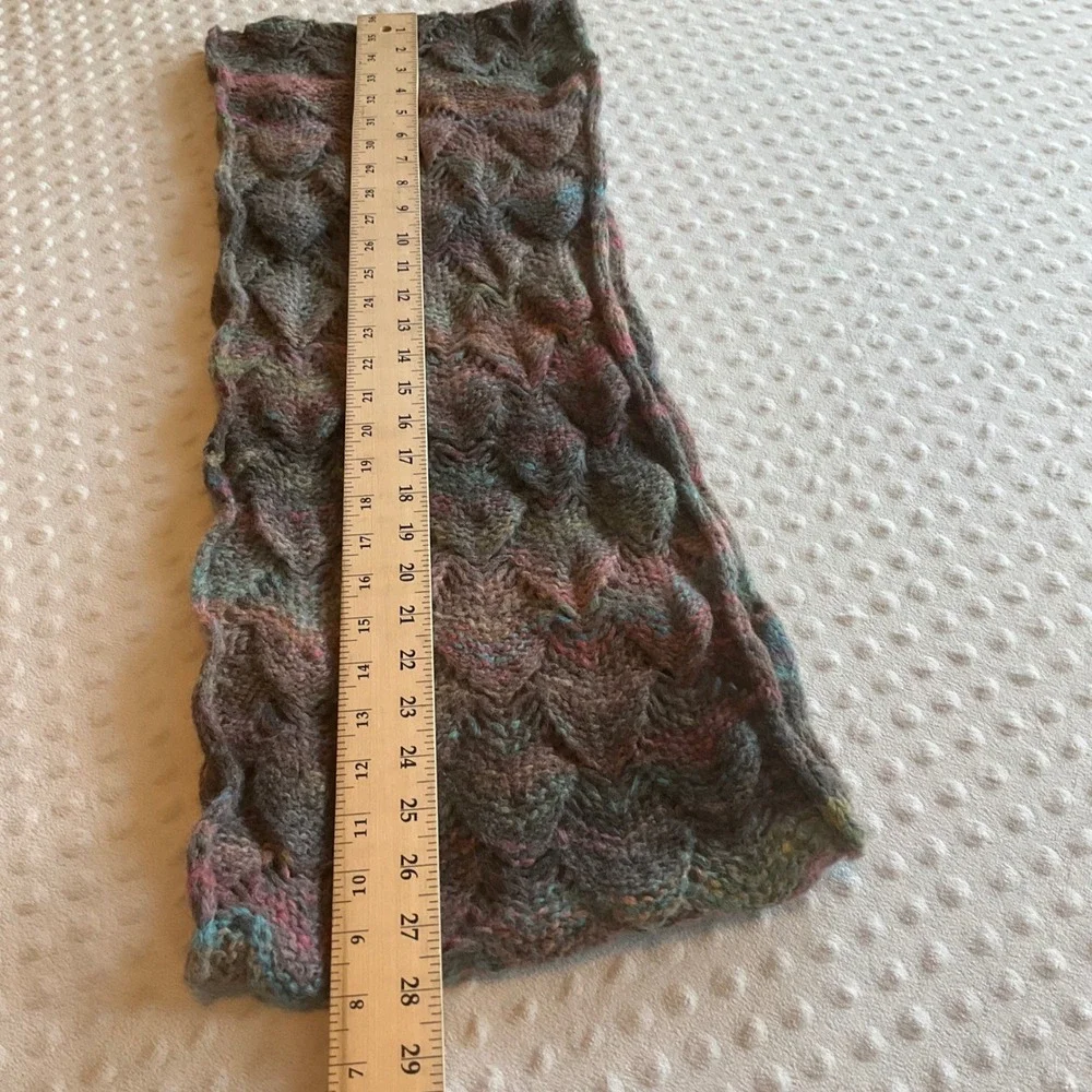 Chaos‎ Womens Knit Scarf Multi Color Textured Cable Knit O/S